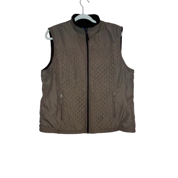 Karen Scott brown quilted vest size large - Picture 1 of 5